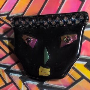 Black and Gold Artistic Brooch